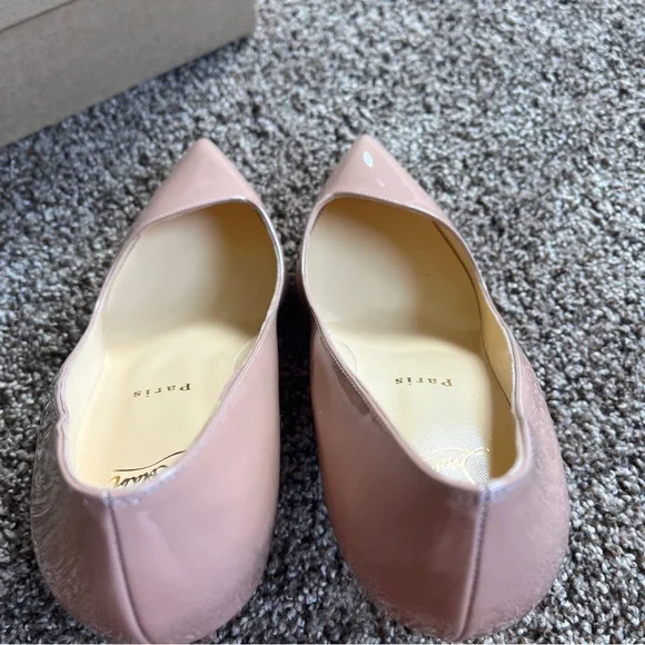 NEW Louboutin Corneille Nude Patent Heels - Picture 4 of 10